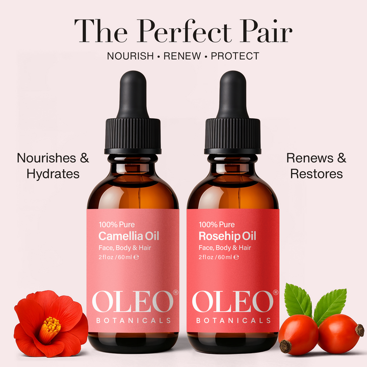 Camellia & Rosehip Oil - Hydrate & Protect Duo - Oleo Botanicals