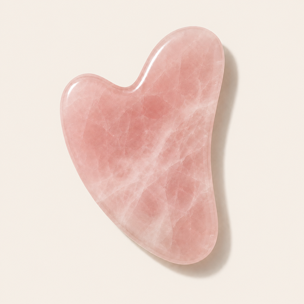 Rose Quartz Gua Sha Facial Sculpting Tool - Oleo Botanicals